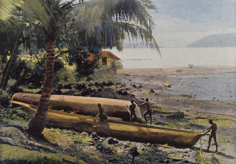 Andamán-szigetek, Pirogue építése alkotó: European Photographer
