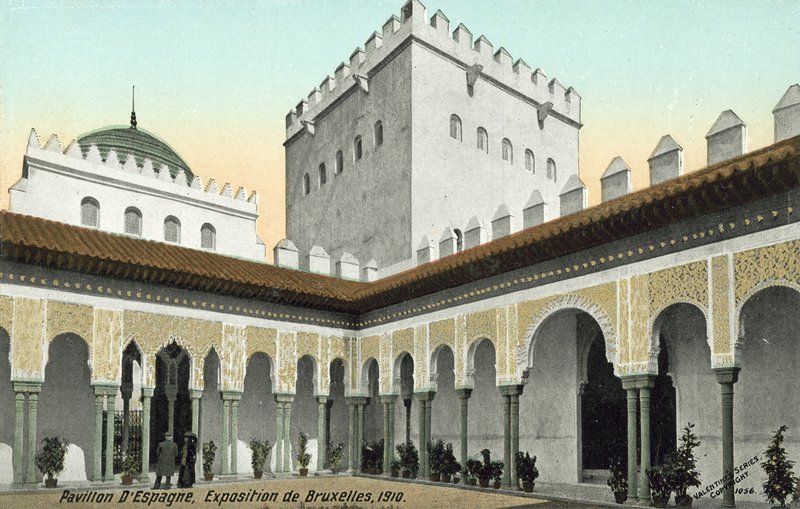Spanyol pavilon, brüsszeli kiállítás, 1910 alkotó: European Photographer