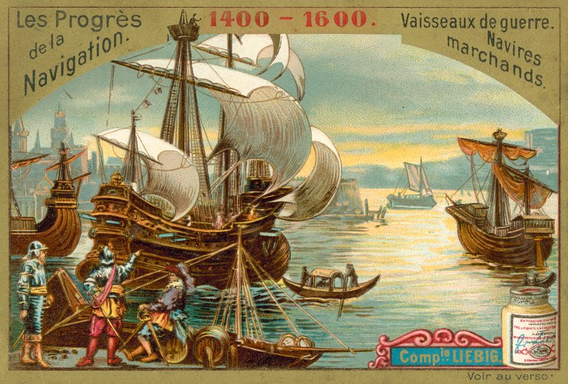 Kereskedelmi hajók és hadihajók 1400-1600 alkotó: European School