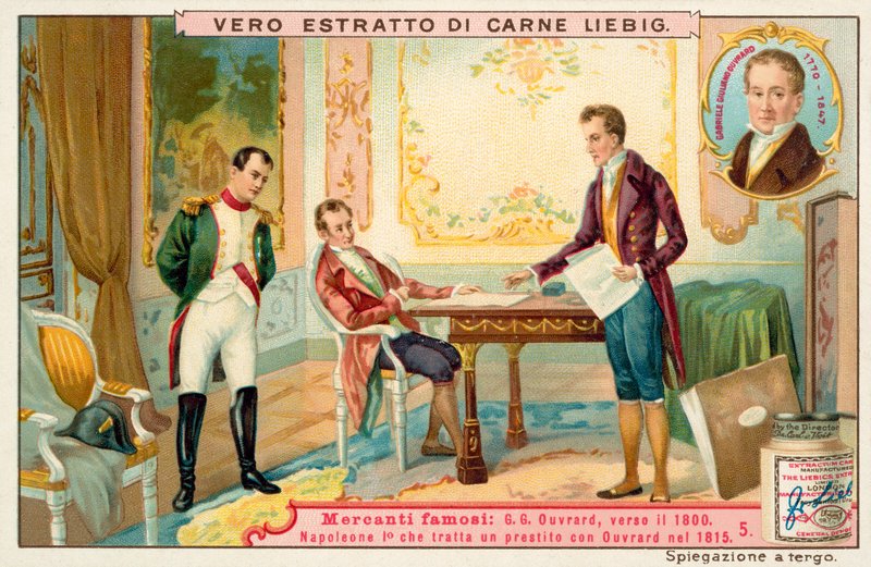 Napóleon kölcsönről tárgyal Gabriel-Julien Ouvrard francia bankárral, 1815 alkotó: European School