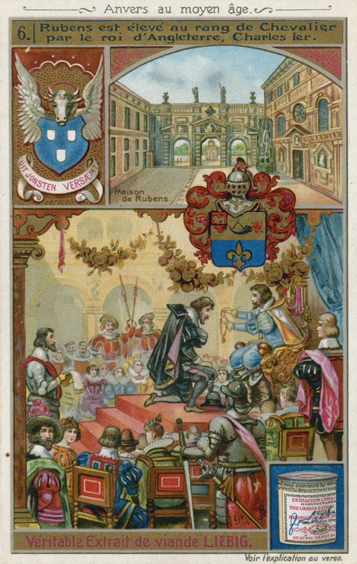 Peter Paul Rubens lovagi címet kapott I. Károly angol királytól, 1630 alkotó: European School