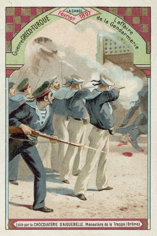 A csendőrség ügye, Chania, Kréta, görög-török háború, 1897. február alkotó: European School