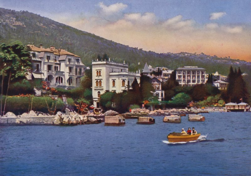 Opatija, ma Opatija Horvátországban: villák a kikötőből, Dr. Horvat szanatórium, és mások (fotó) alkotó: European Photographer
