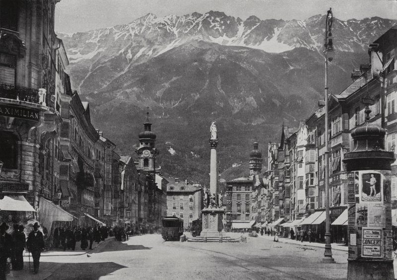 Die Theresienstrasse Innsbruckban (f/w fotó) alkotó: European Photographer