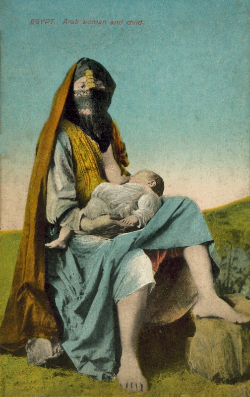 Egyiptom, arab nő és gyermek (színes fotó) alkotó: European Photographer