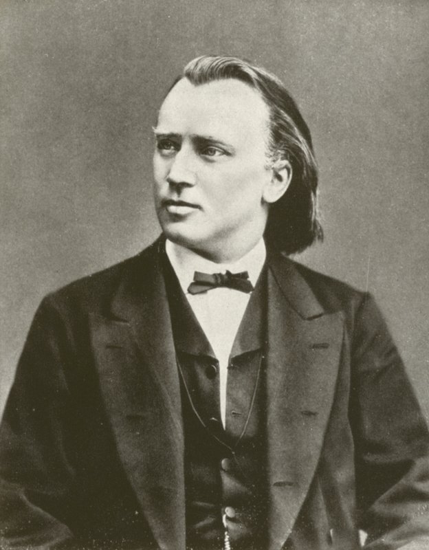 Johannes Brahms, portré, 1876 körül (fekete-fehér fotó) alkotó: European Photographer