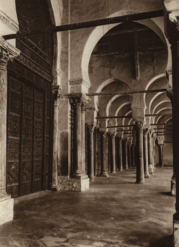 Kairuan, a Nagy Mecset részlete (fekete-fehér fotó) alkotó: European Photographer