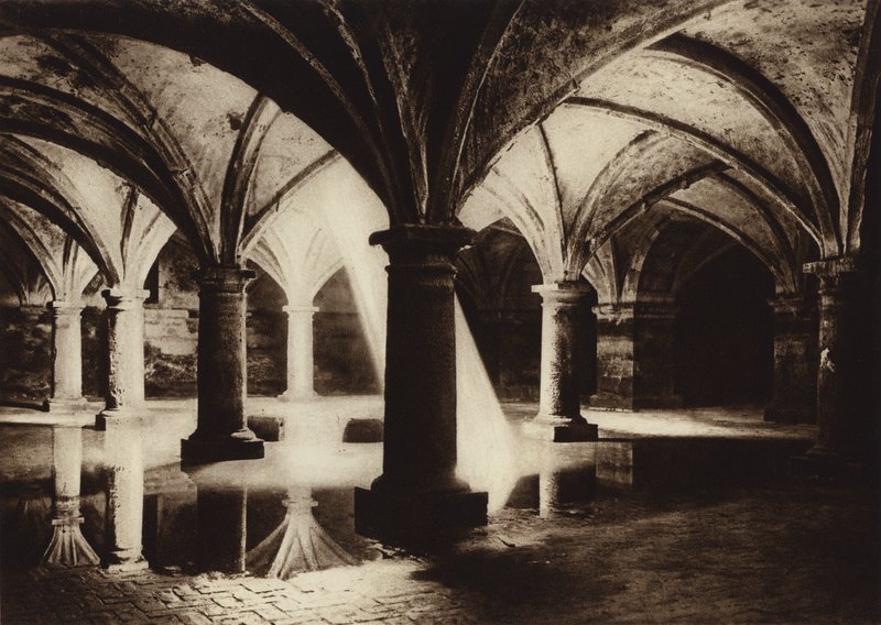 Mazagan, a portugál megszállás idejéből származó boltozatok (fekete-fehér fotó) alkotó: European Photographer