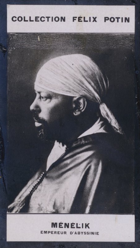 Menelick, Abesszínia császára (1844) (f/w fotó) alkotó: European Photographer