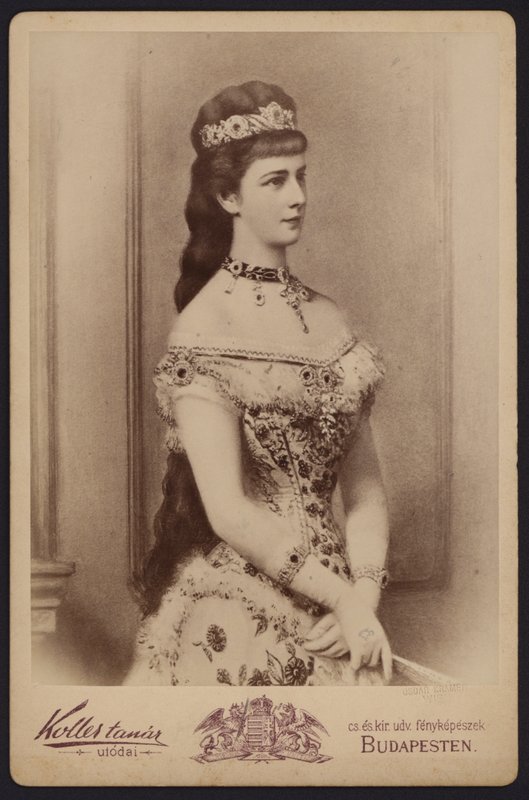 Portré, Erzsébet osztrák császárné, Sisi (fekete-fehér fotó) alkotó: European Photographer