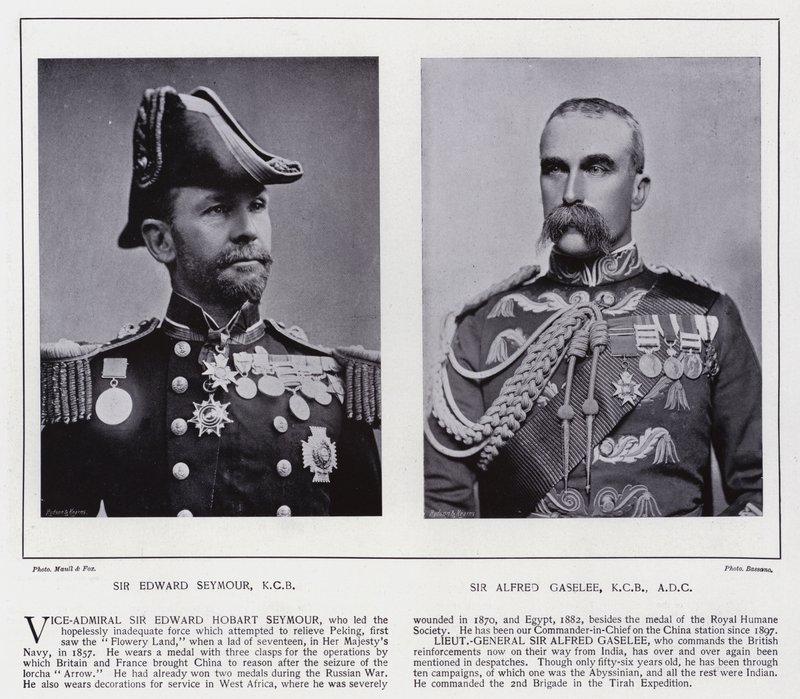 Sir Edward Seymour, Sir Alfred Gaselee (f/w fotó) alkotó: European Photographer