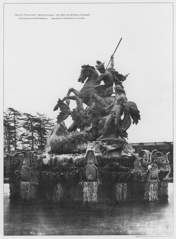 South Fountain, Witley Court, Dudley grófjának székhelye (f/w fotó) alkotó: European Photographer
