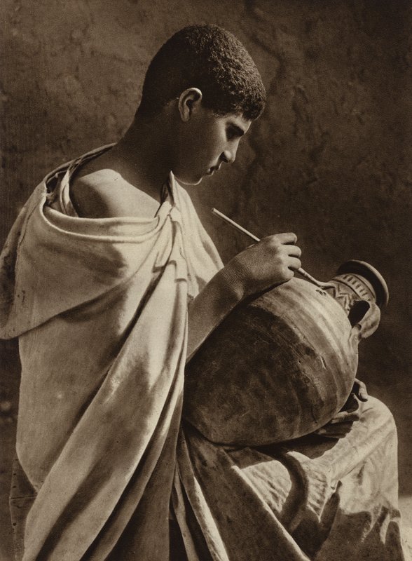 Tunisz, a fazekas tanonc (fekete-fehér fotó) alkotó: European Photographer