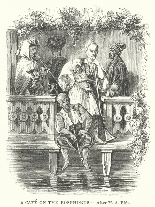 Egy kávézó a Boszporuszon (metszet) alkotó: European School
