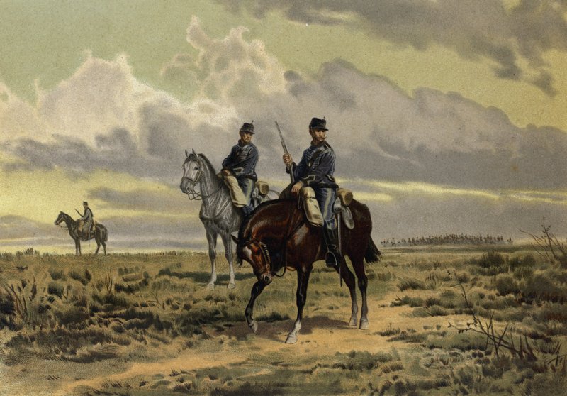 A lovasság előretörése (chromolitho) alkotó: European School