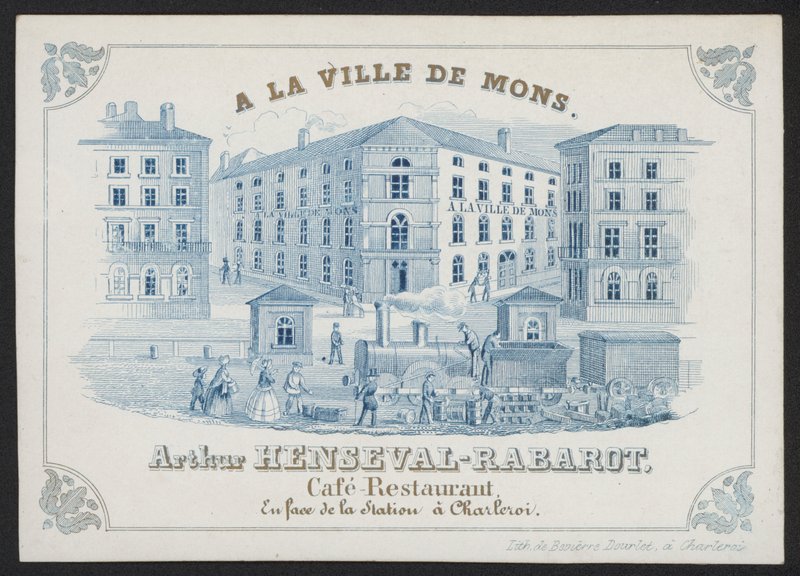 A La Ville De Mons, Arthur Henseval-Rabarot, Cafe Restaurant (metszet) alkotó: European School