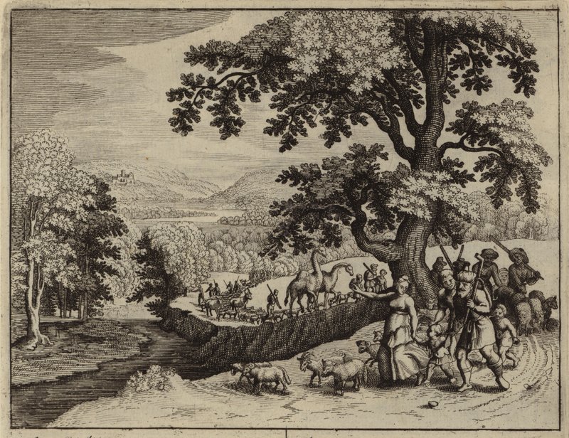 Ábrahám útnak indul Kánaánba (metszet) alkotó: European School