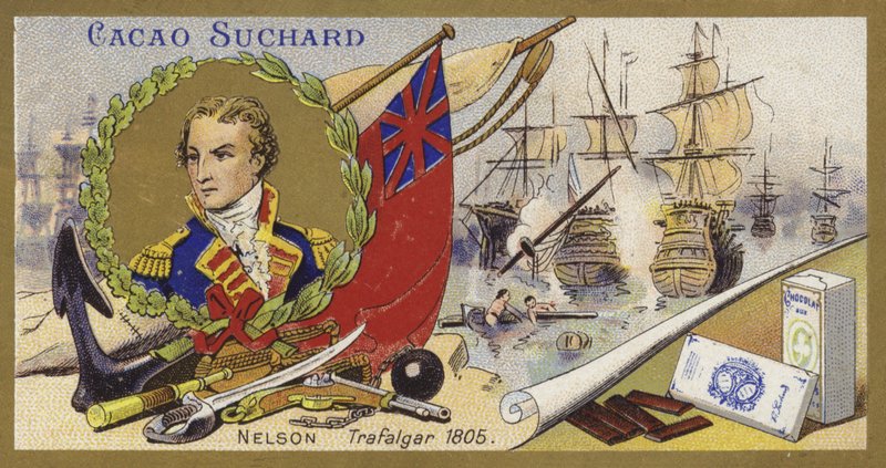 Lord Nelson admirális és a trafalgari csata, 1805 alkotó: European School