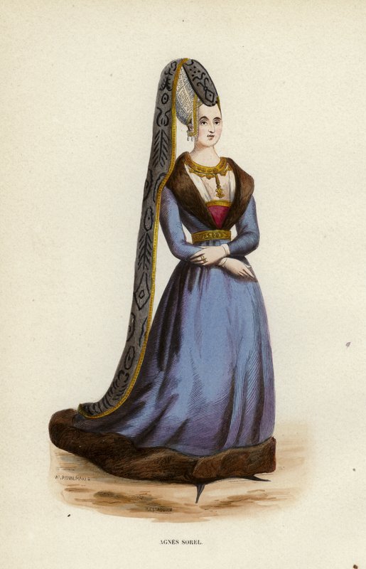 Agnes Sorel (színes metszet) alkotó: European School