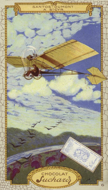 Alberto Santos-Dumont St Cyr-ben, Franciaország (kromolito) alkotó: European School