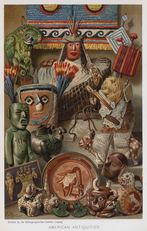 Amerikai régiségek (chromolitho) alkotó: European School