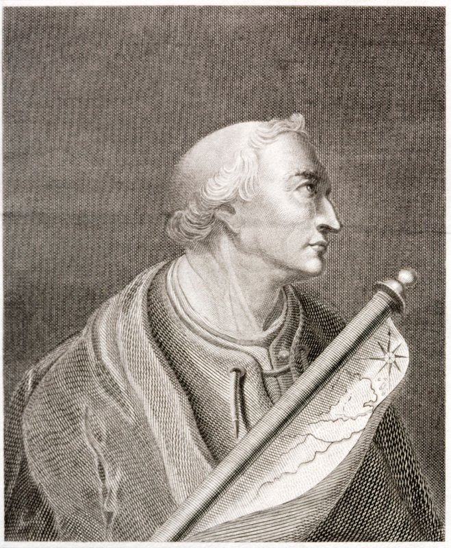Amerigo Vespucci, olasz navigátor és felfedező (metszet) alkotó: European School