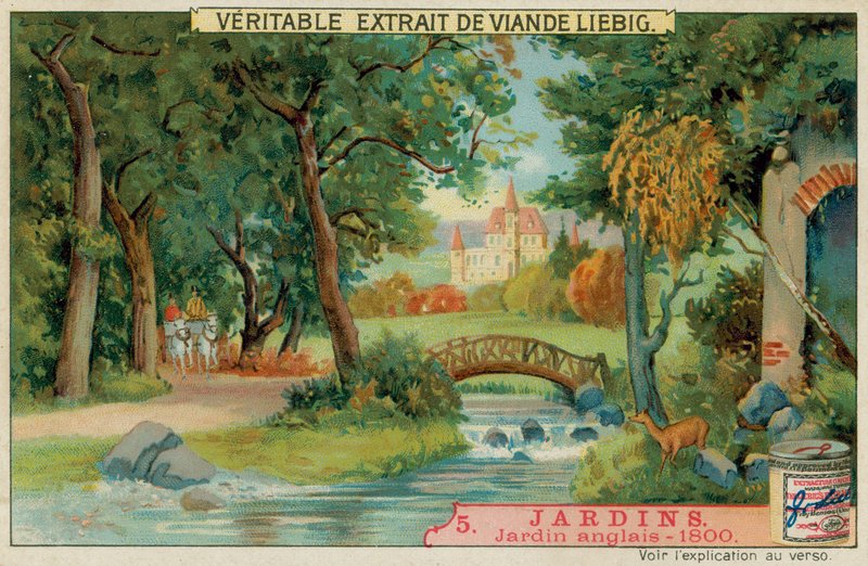 Egy angol kert az 1800-as évekből alkotó: European School