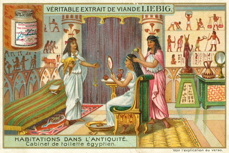 Ókori egyiptomi öltöző (chromolitho) alkotó: European School