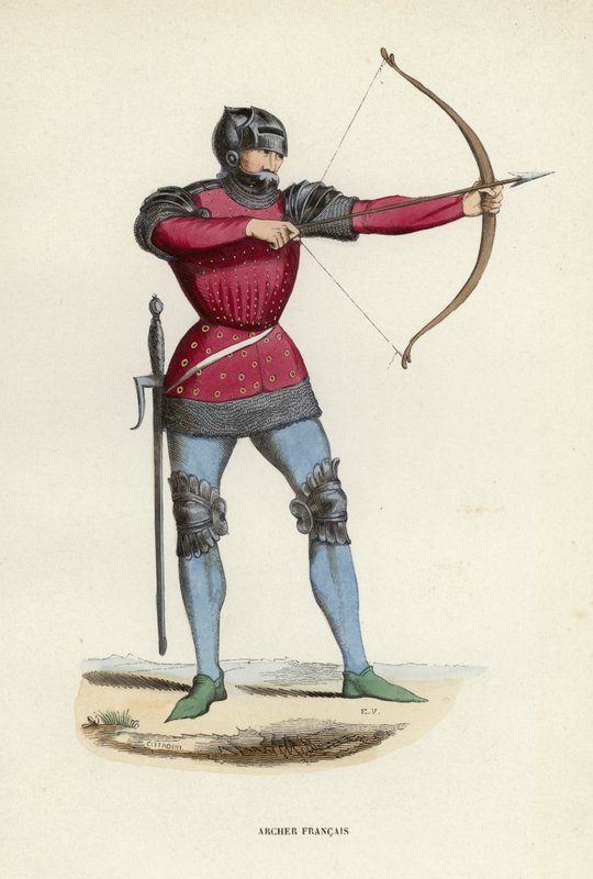 Archer Francais (színes metszet) alkotó: European School