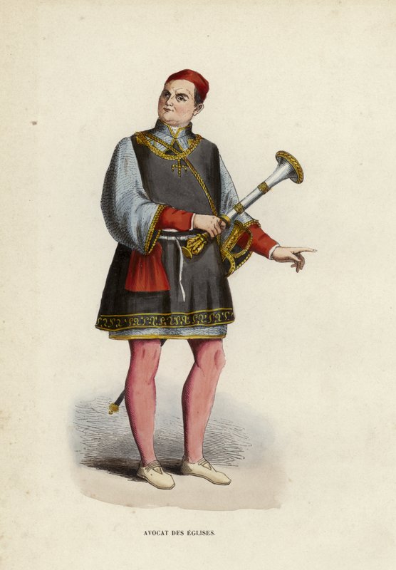Egyházi ügyvéd (színes metszet) alkotó: European School