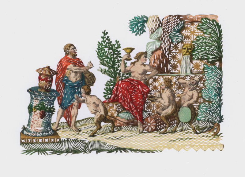 Bacchus és Ariadne (színes metszet) alkotó: European School