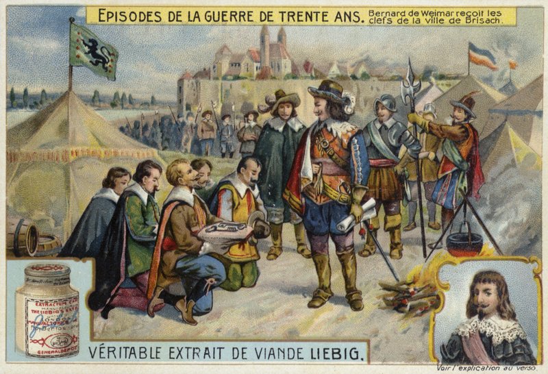 Szász-Weimari Bernard átveszi Breisach városának kulcsait, 1638 alkotó: European School