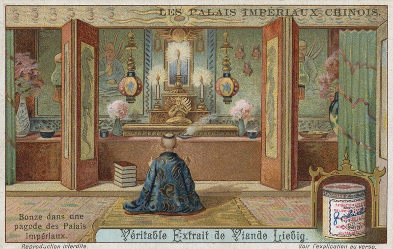 Buddhista szerzetes egy császári palota pagodájában, Kínában alkotó: European School
