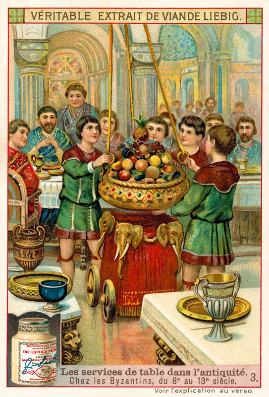Bizánci étkészlet, 8-13. század (chromolitho) alkotó: European School