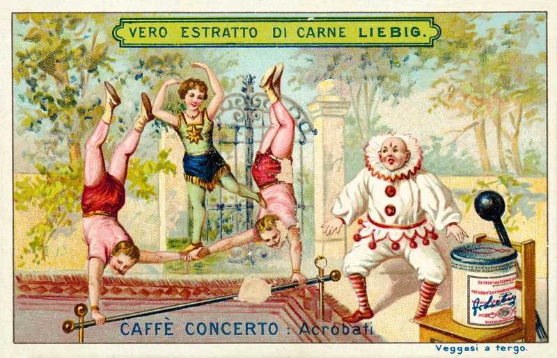Caffe-concerto: akrobaták (chromolitho) alkotó: European School