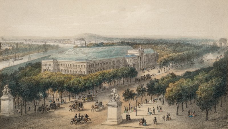 Az 1855-ös Exposition Universelle kiállításra épült Champs Elysees és Palais de l