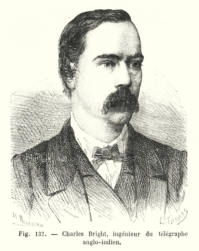Charles Bright, angol-indiai távírómérnök (metszet) alkotó: European School
