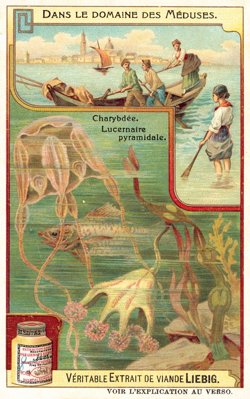 Charybdis és piramis lucernia (chromolitho) alkotó: European School