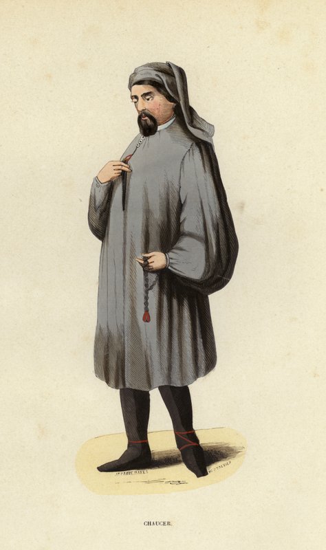 Chaucer (színes gravírozás) alkotó: European School
