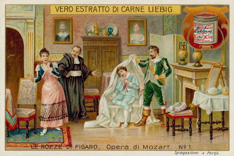 Cherubino, a gróf, Susannah és Basilio alkotó: European School