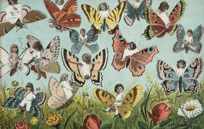 Gyermekek mint vajfóliák (színes litográfia) alkotó: European School