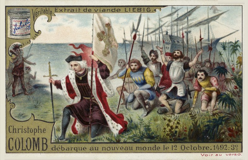 Kolumbusz Kristóf partra száll az Újvilágban, 1492. október 12-én alkotó: European School