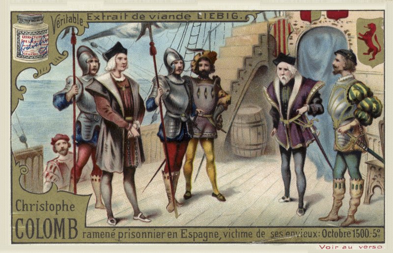 Kolumbusz Kristóf fogolyként visszavitték Spanyolországba, 1500 októberében alkotó: European School