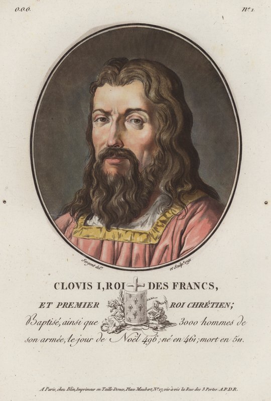I. Clovis, a frankok királya (színes metszet) alkotó: European School