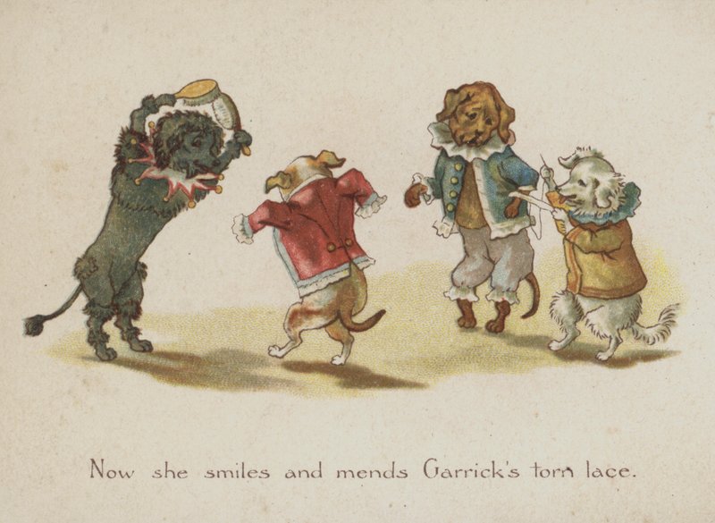 Komikus kutyák (színes litho) alkotó: European School