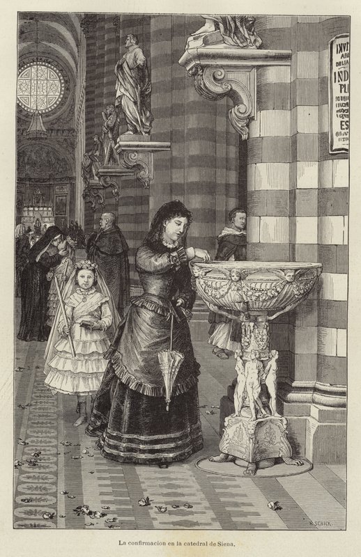 Konfirmáció a sienai székesegyházban alkotó: European School