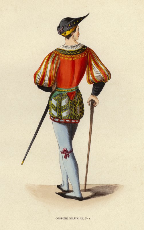 Costume Militaire (színes metszet) alkotó: European School