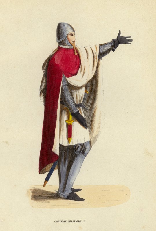 Costume Militaire (színes metszet) alkotó: European School
