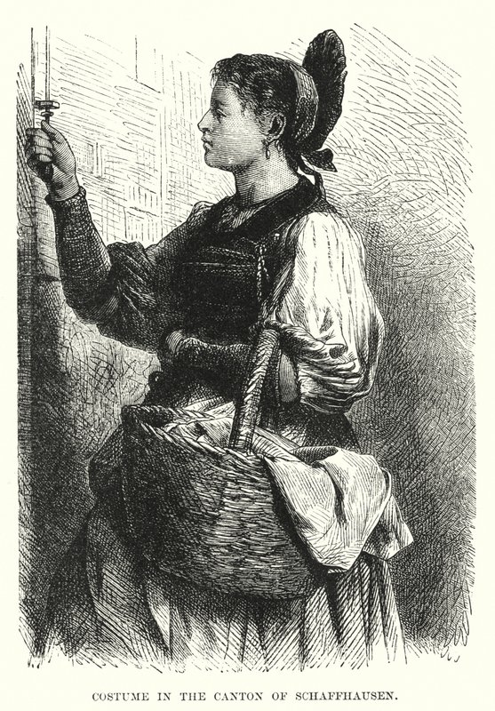Jelmez Schaffhausen kantonban (metszet) alkotó: European School
