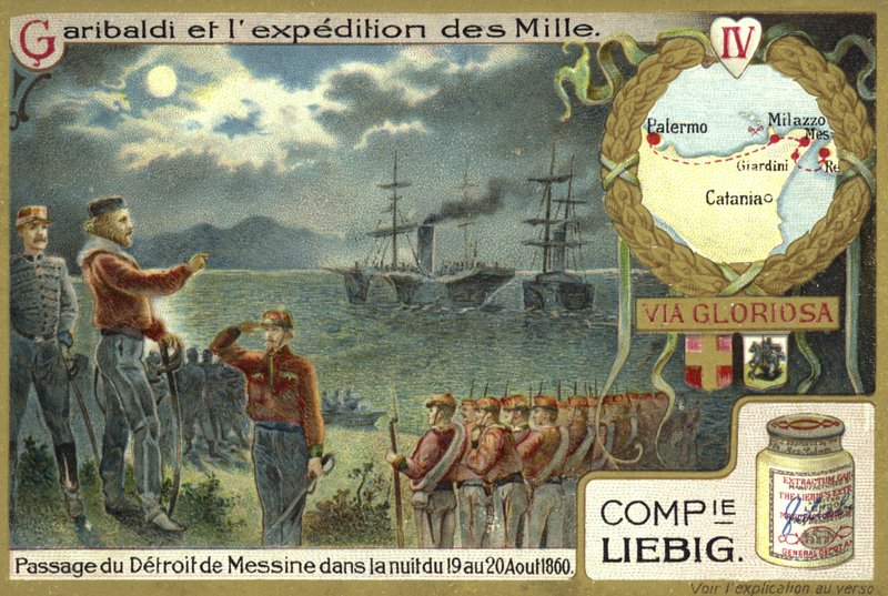 Átkelés a Messinai-szoroson 1860. augusztus 19-ről 20-ra virradó éjszaka alkotó: European School